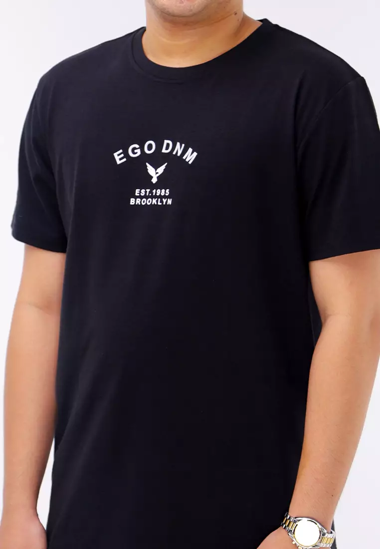 Round Neck Streaky Short Sleeve