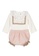 RAISING LITTLE white and pink Barbara Outfit Set DBF63KAB3B1490GS_1