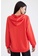 DeFacto red Basic Regular Fit Hooded Long Sweatshirt 8C62BAAA39BB77GS_4