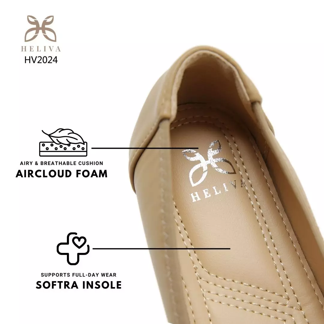 Heliva Hebe Loafer Slip On Shoes Square Toe Sol 2cm HV2024