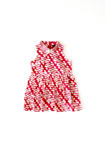 Buy Yeomama Batik Red Pom Batik Cheongsam Dress 21 Online Zalora Singapore