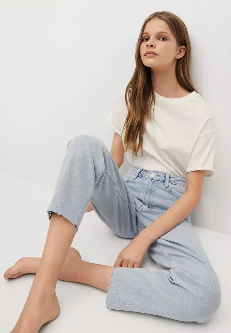 Cotton Mom-Fit Jeans