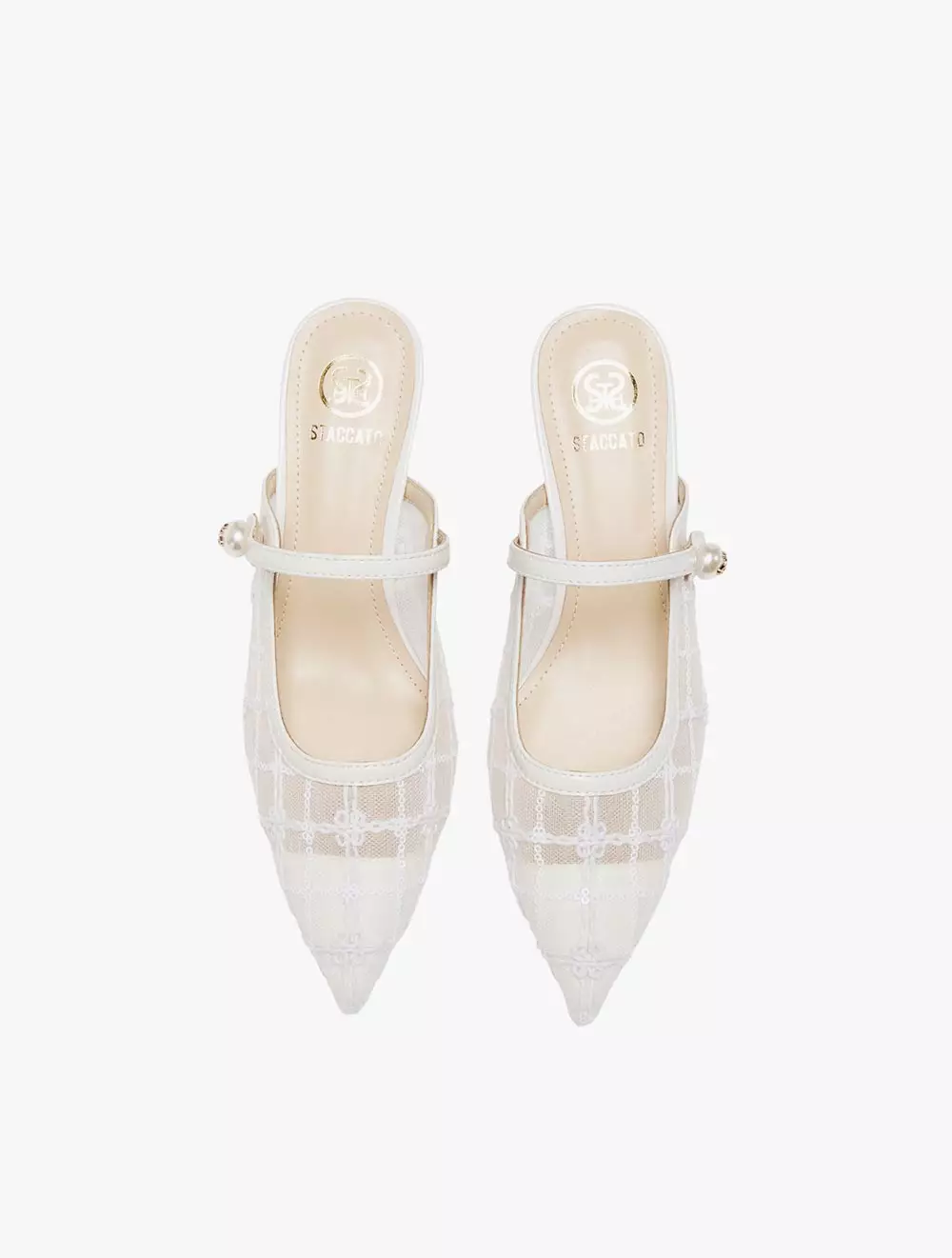 Staccato A6082-WHT Women's Sandal Heels - White