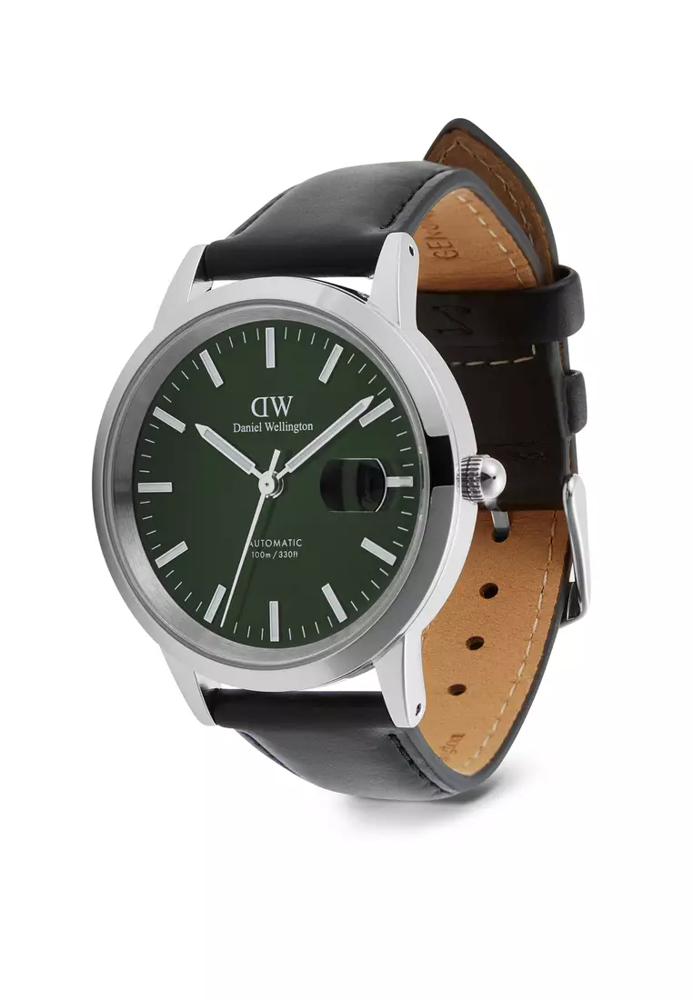 Iconic Automatic 40mm Sheffield Silver Emerald  - Enamel Dial - Men Watch Automatic movement watch DW Official Authentic Original jam tanggan lelaki DW jam tangan