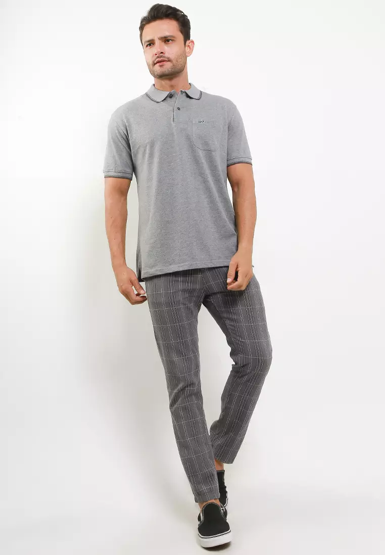 Crocodile COLE Fossil Baju Kaos Kerah Pria Men Polo Relax Fit - Katun