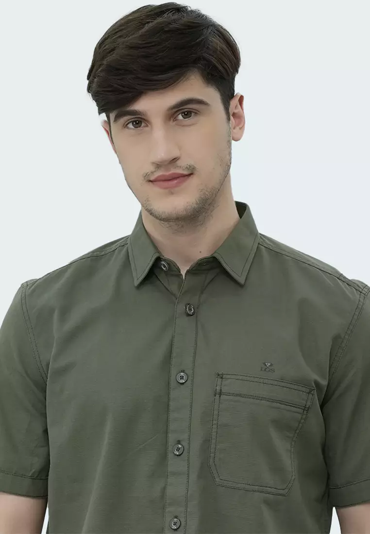 LGS - Lucas Collection - Kemeja Casual Pria Regular Fit - Katun - Lengan Pendek - CSH.271.S1097