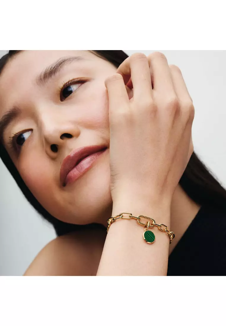 Green Engravable Mini Medallion Charm