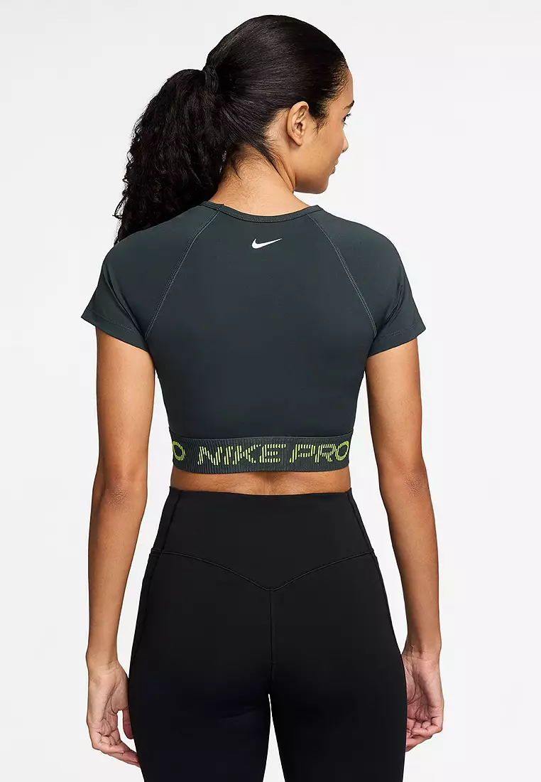 Pro Dri-FIT Short-Sleeves Cropped Graphic Top