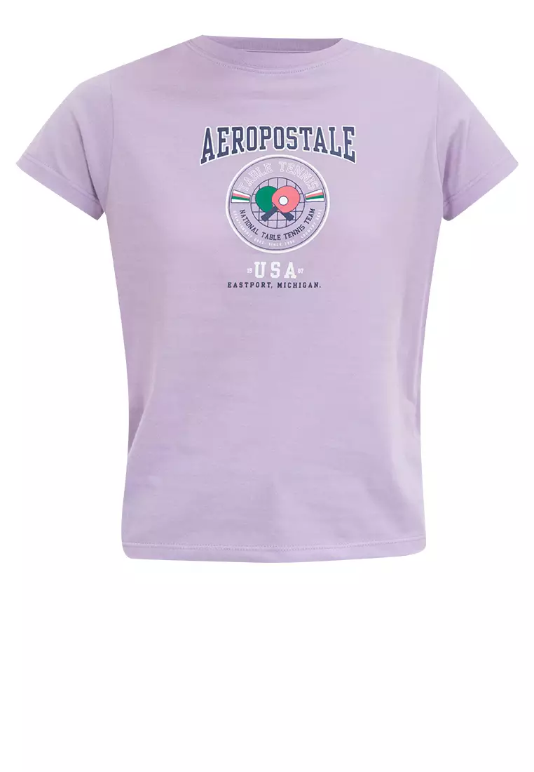Ladies Graphic Logo Tee Lavender Frost