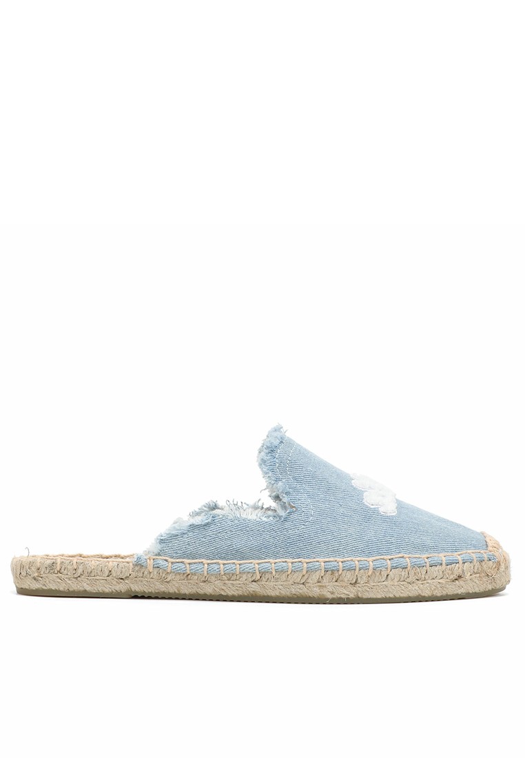 Embroidery Denim Espadrilles HB013