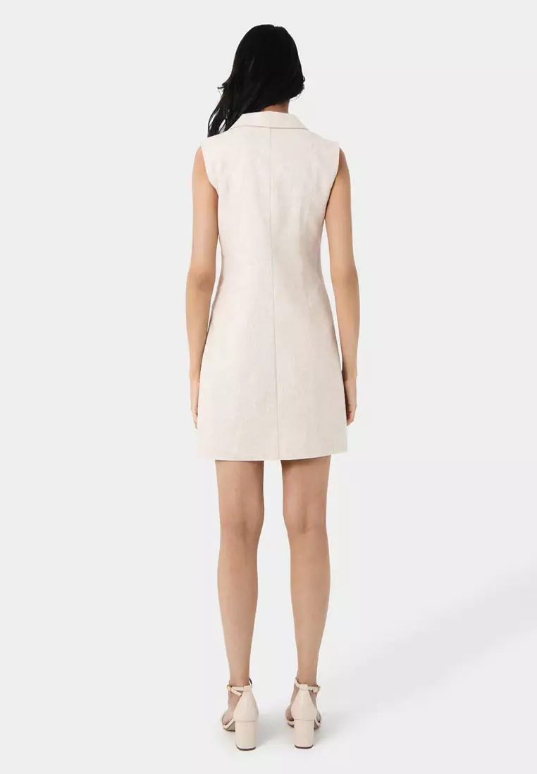 Valeria Buttoned Linen Dress