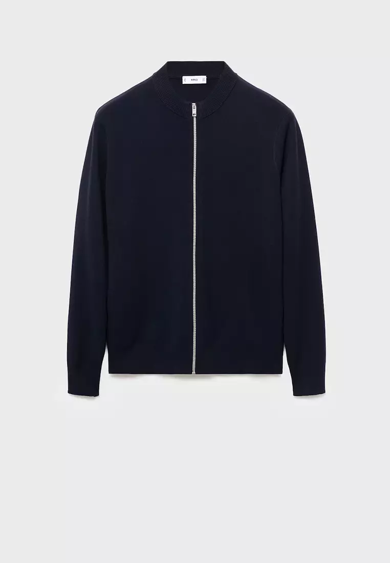 Zipped Knit Cardigan