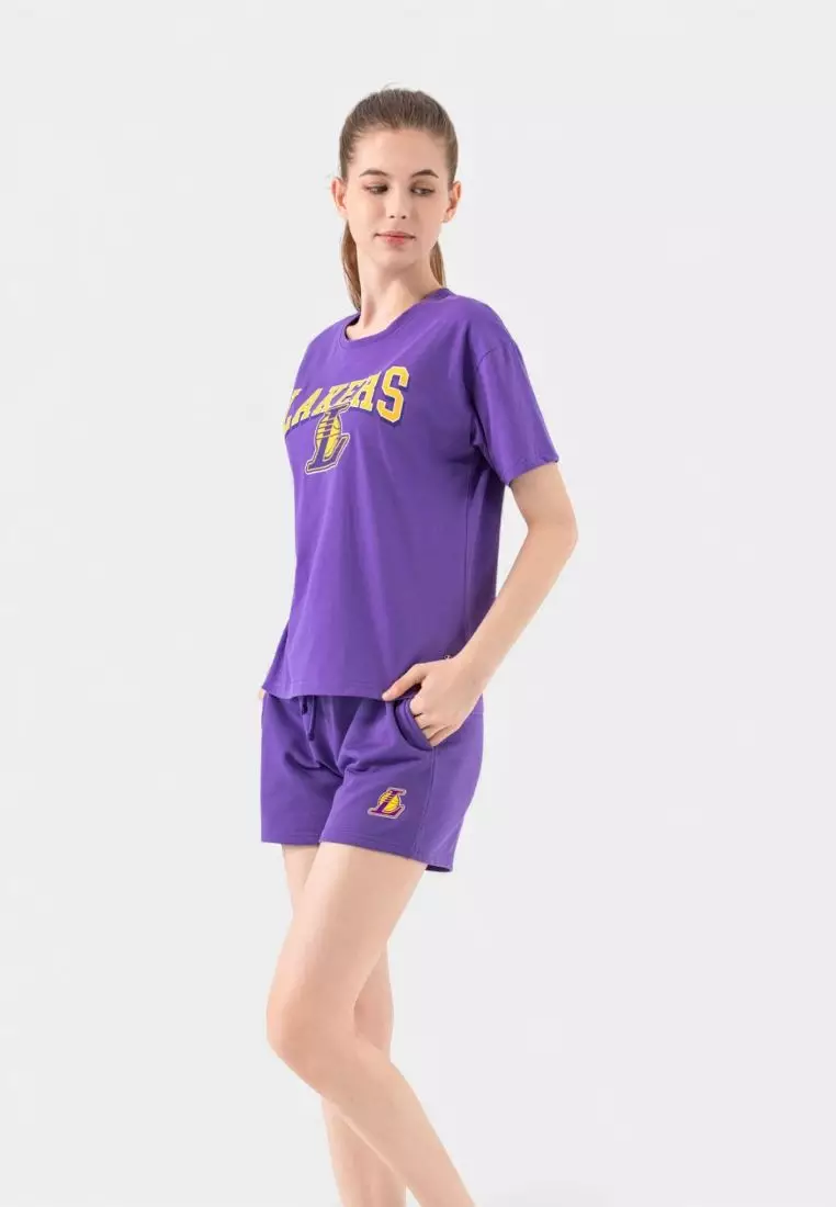 Team Logo Print Los Angeles Lakers Regular Fit Womens T-Shirt