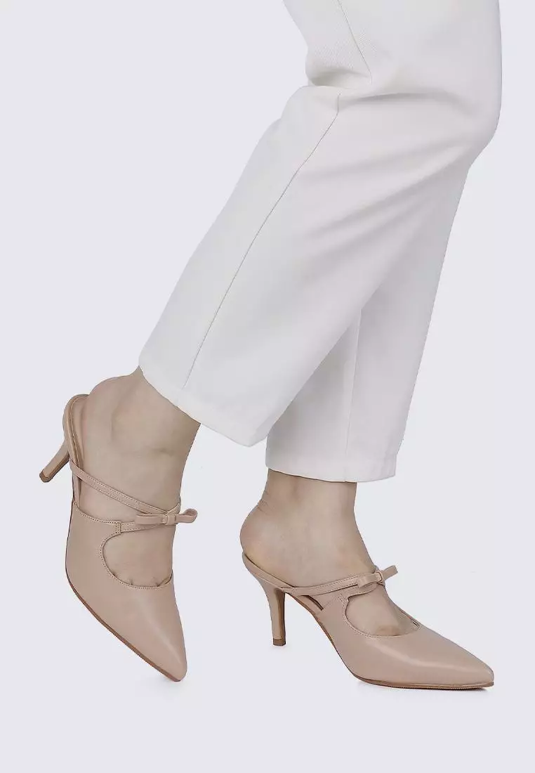 Shops comfy nude heels