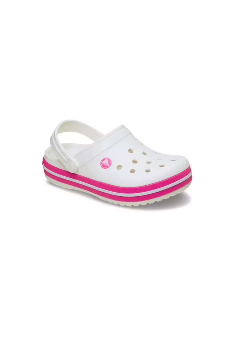 Toddler Crocband Clog In White Pink Crush