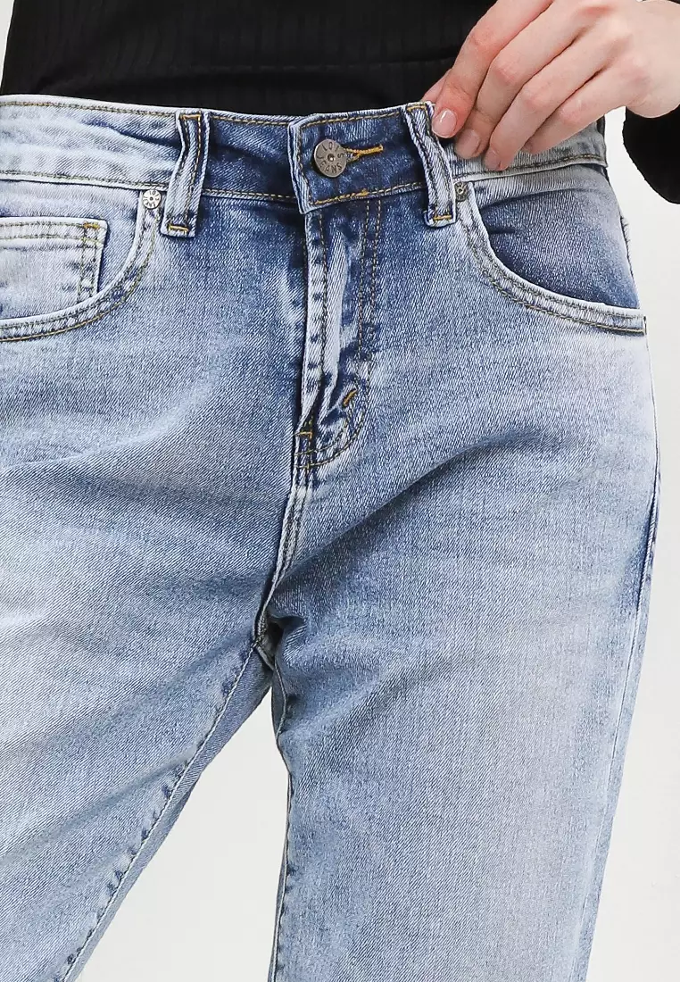 High Waist Straight Denim Pant FTW367