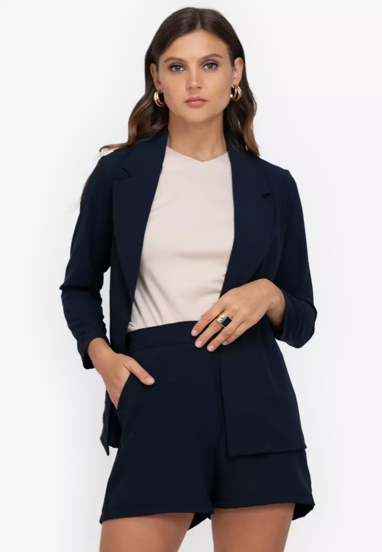 Buy F.101 Tailored Woven Blazer with Short Set 2024 Online