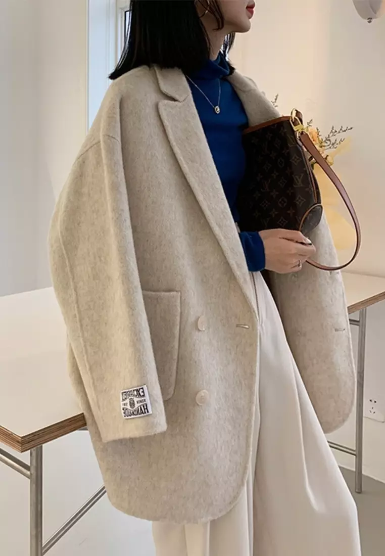 2025 Korean Style Loose-fitting Wool Short Jacket CA25102441BE