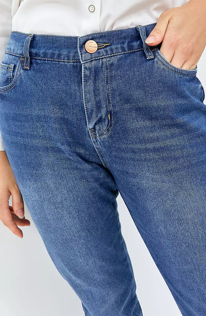 Flamoush Zineta Blue Jeans Boyfriend Wanita