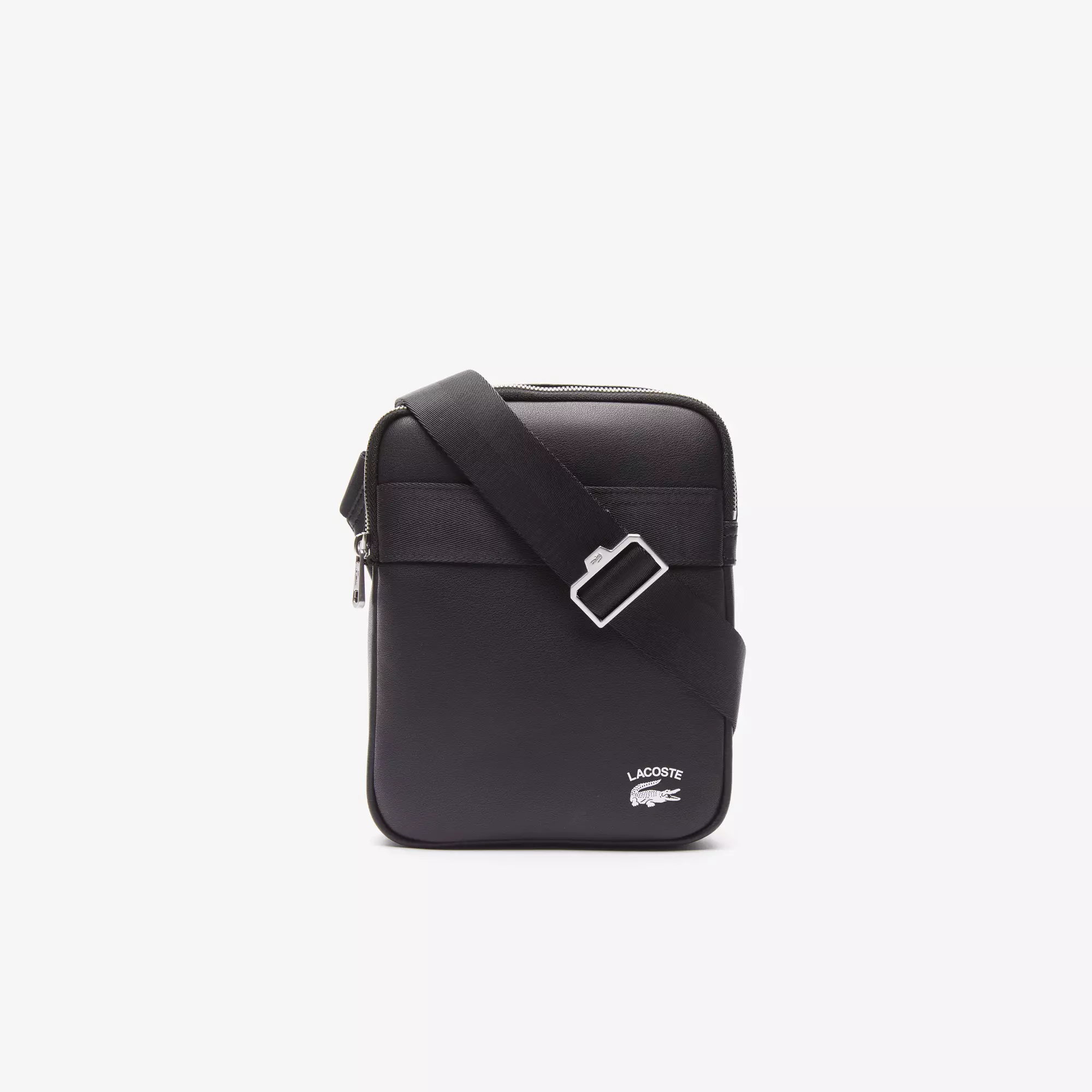 Lacoste Black Contrast Branded Crossover Bag for Men