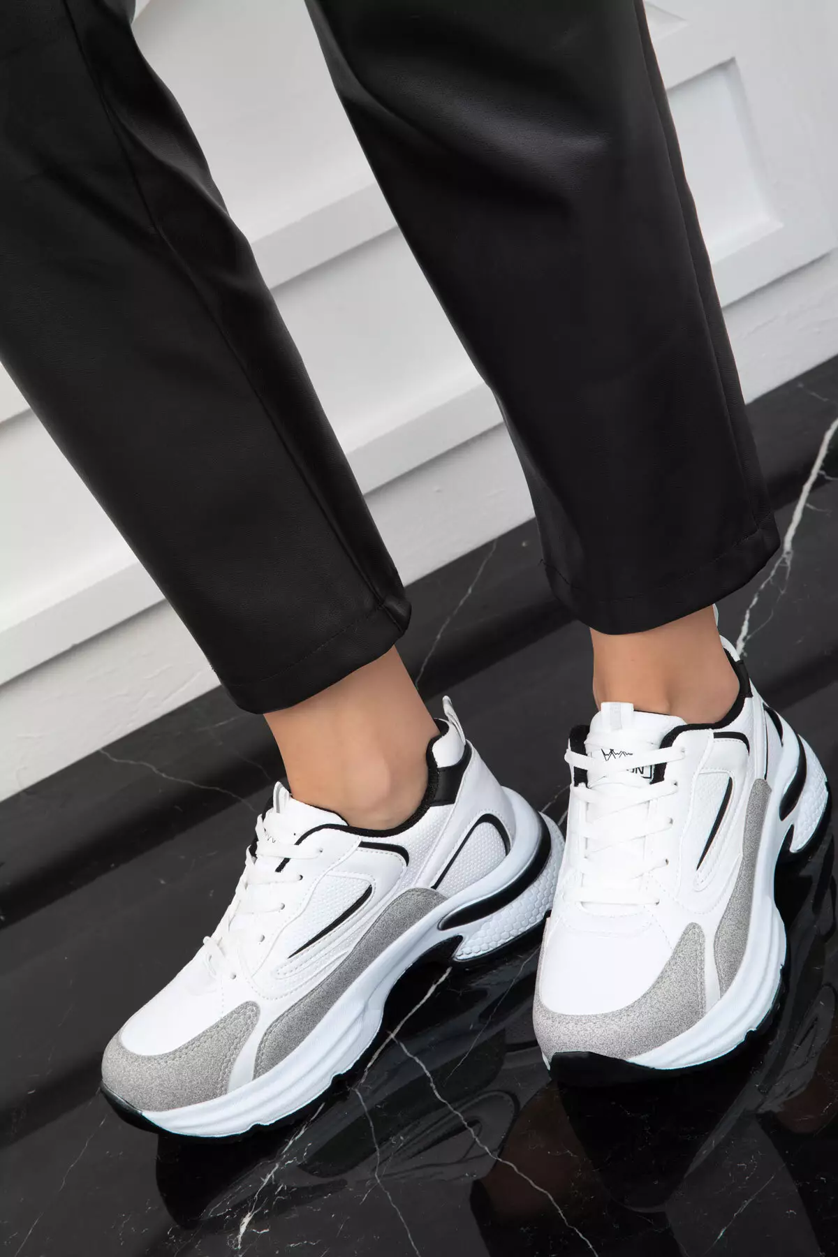 Women's Sneaker 19686 - Ice, White and Black