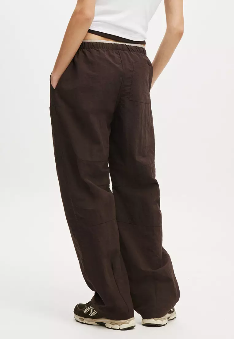 Barrel Leg Woven Pants