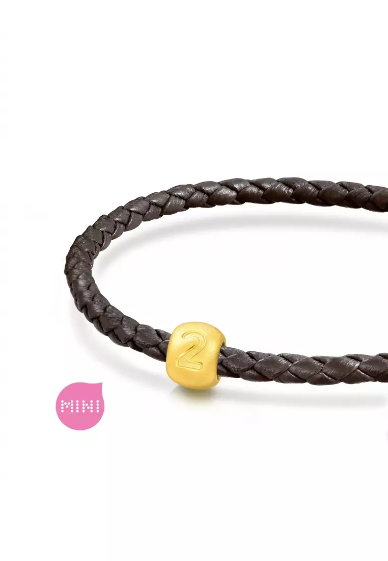 999 24K Solid Gold Number Two Charm 93667C (Bracelet not included)
