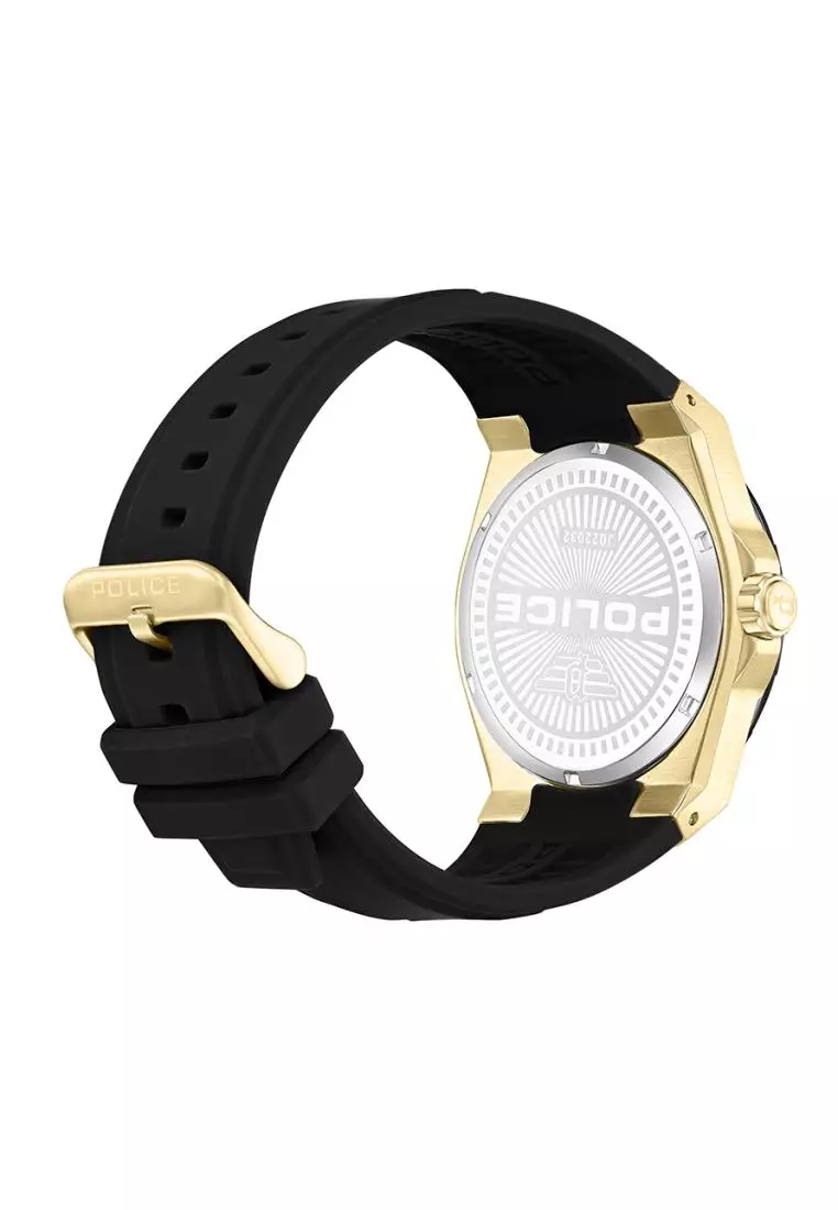 Police Salkantay Black Rubber Analog Quartz Watch For Men PPEWJQ2203241