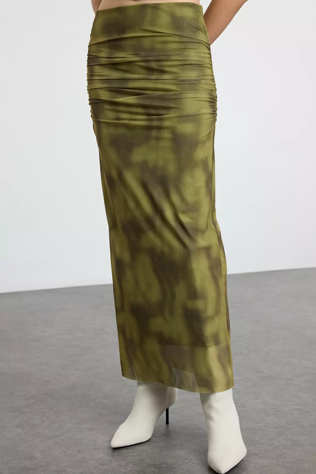Buy Trendyol Patterned Draped Maxi Tulle Skirt 2025 Online ZALORA