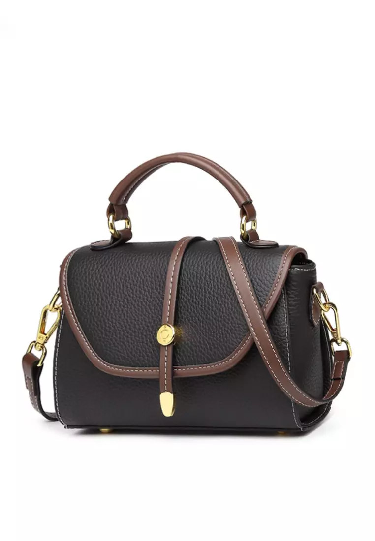 Buy ZITIQUE Head layer cowhide oblique backpack Online ZALORA Malaysia