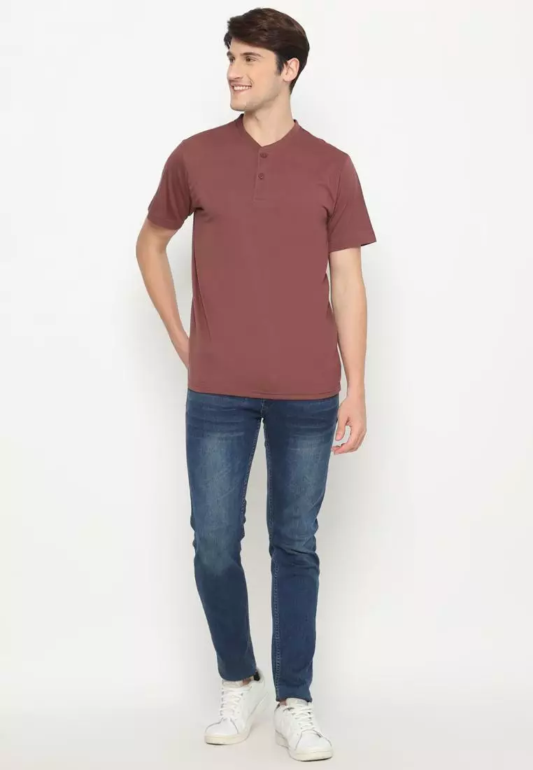 MATSUDA Kaos Polo Henley Nihama