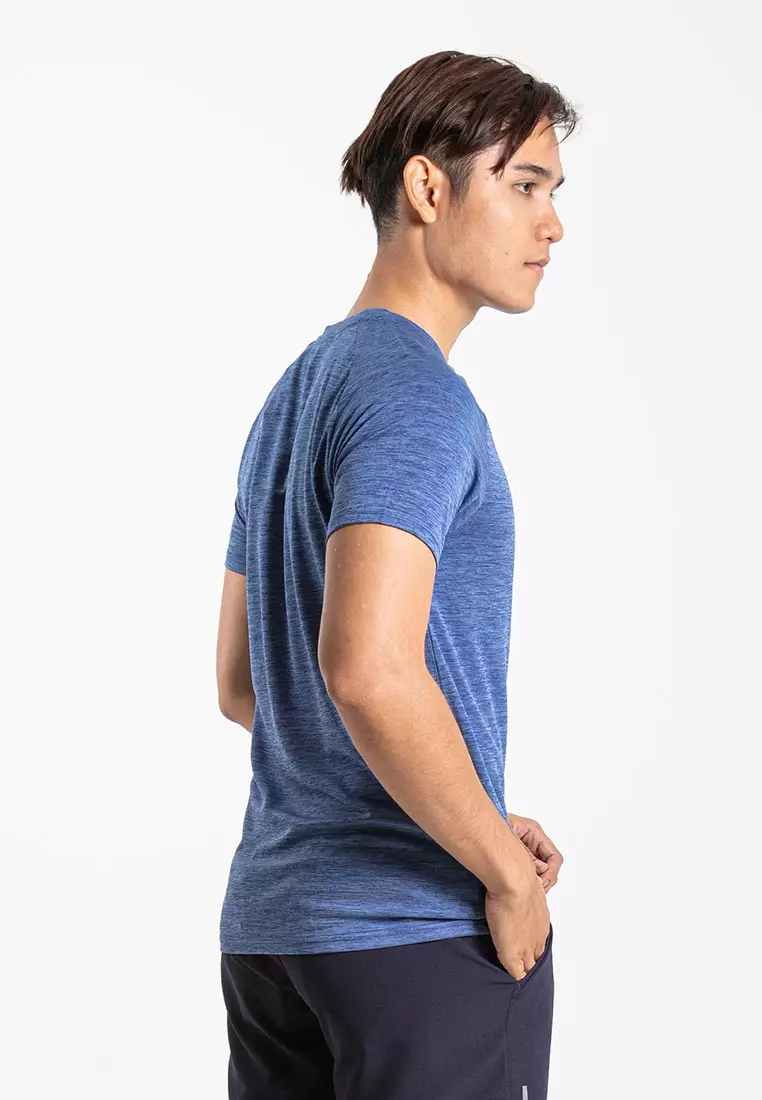 Forest Dri-Fit Quick Dry T Shirt Men Round Neck Sports Tee | 23751-31Blue
