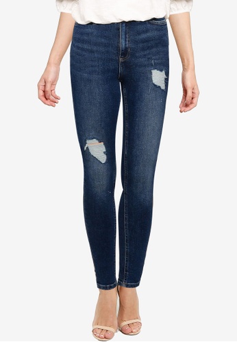Buy Miss Selfridge Dark Denim Lizzie Jeans Online Zalora Singapore