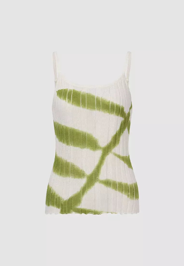 UR夏季新款女装时尚薄荷曼波撞色织染吊带背心UWH940057