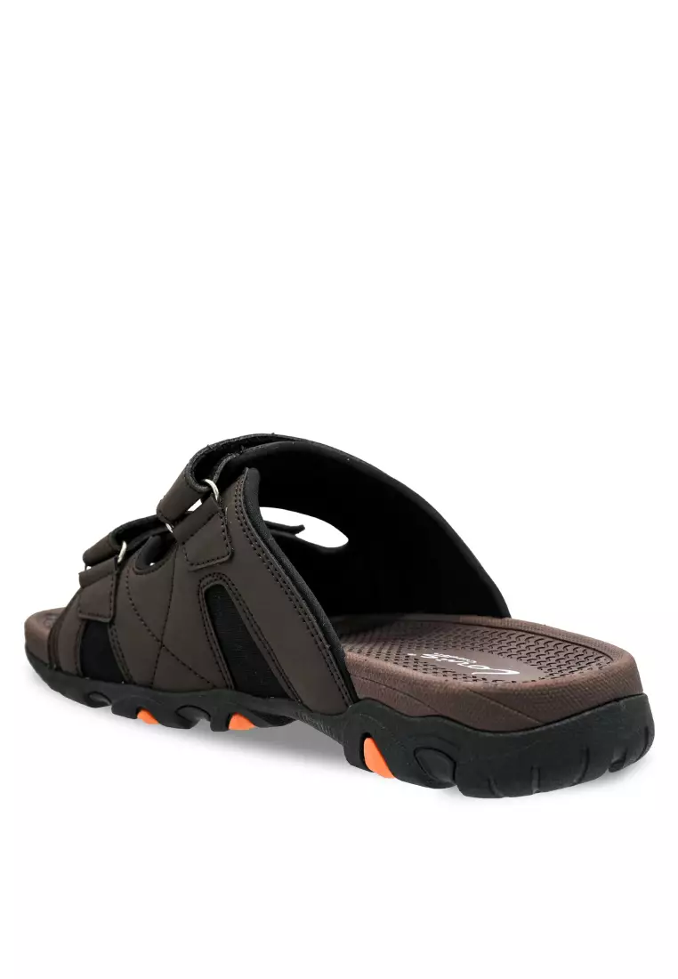 Men Slip On Faux Leather Classic Casual Sandals - 240241243