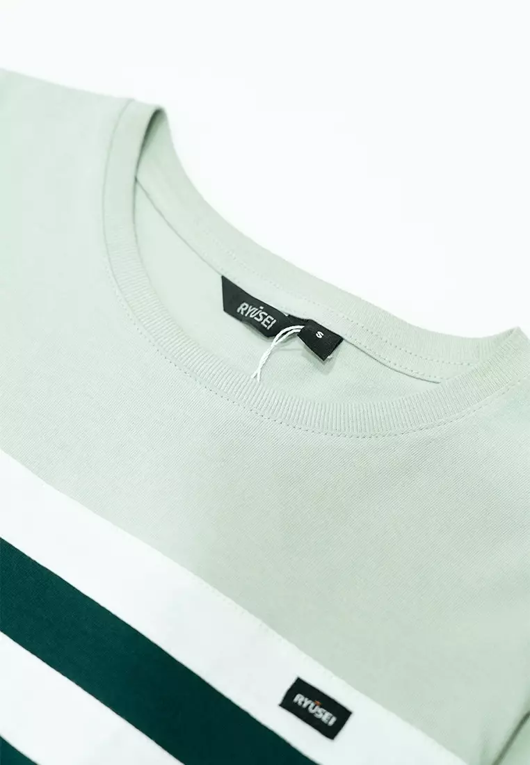 Ryusei Kaos Pria Fukushima Light Green