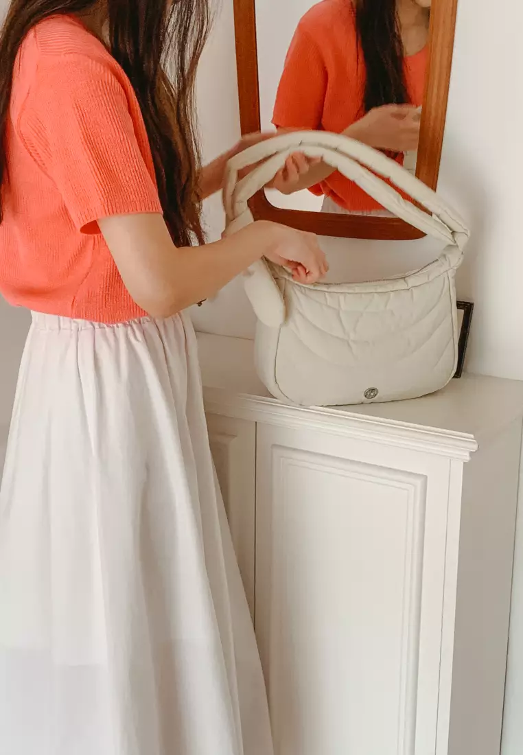 MARO MINI Nylon Crossbody Bag Ivory