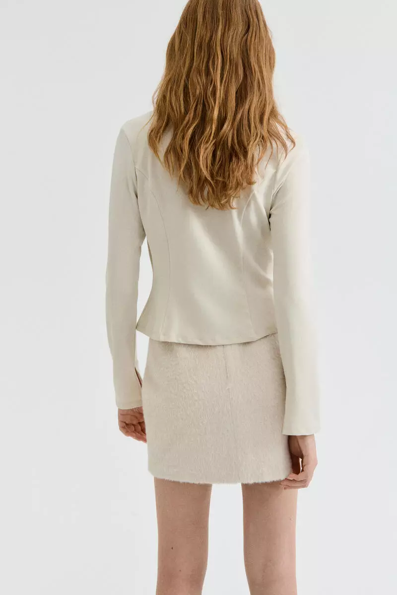Peplum jersey shirt