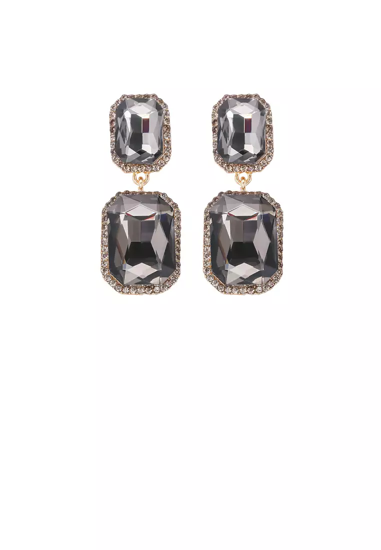 Geometric square earrings outlet