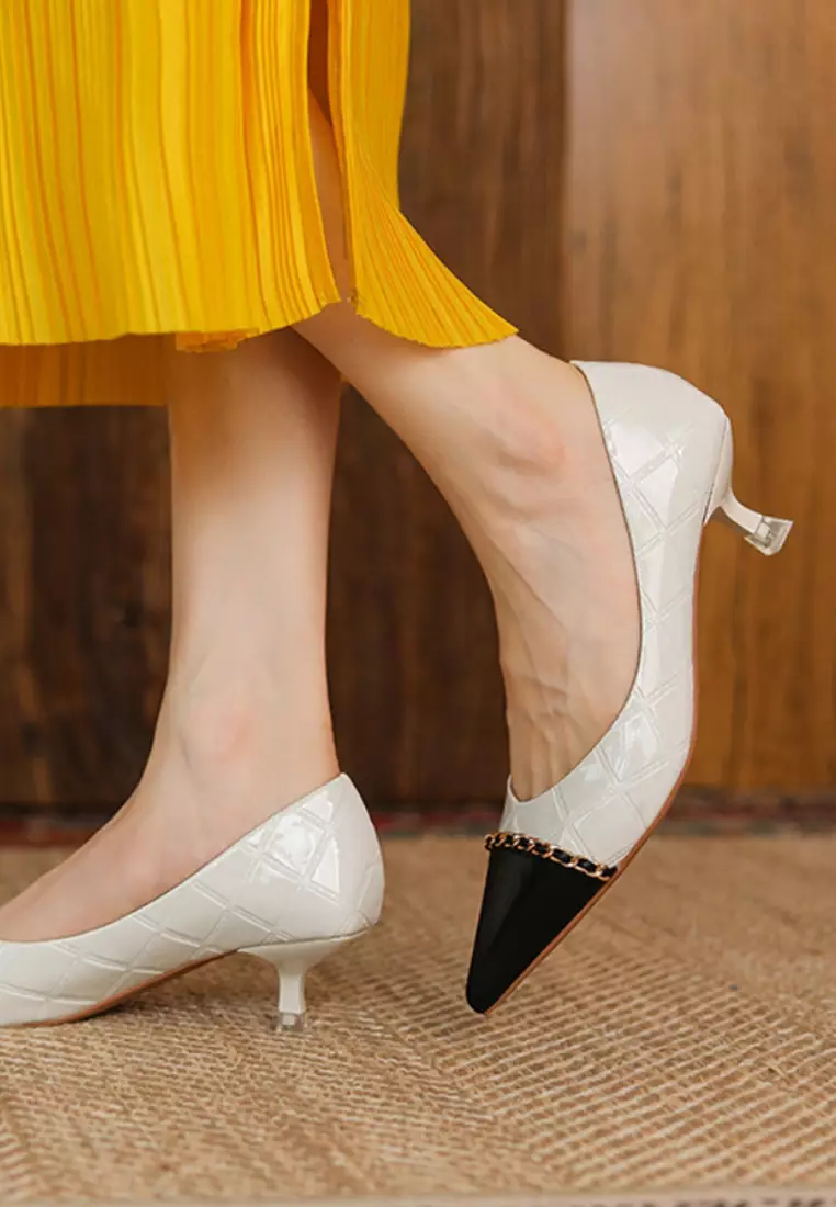 VANSA Color Matching Chain Mid-Heels VSW-H3361