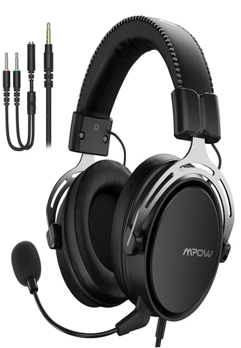 Mpow Mpow Air SE Gaming Headset with Fixed Mic (Silver), Over-Ear ...