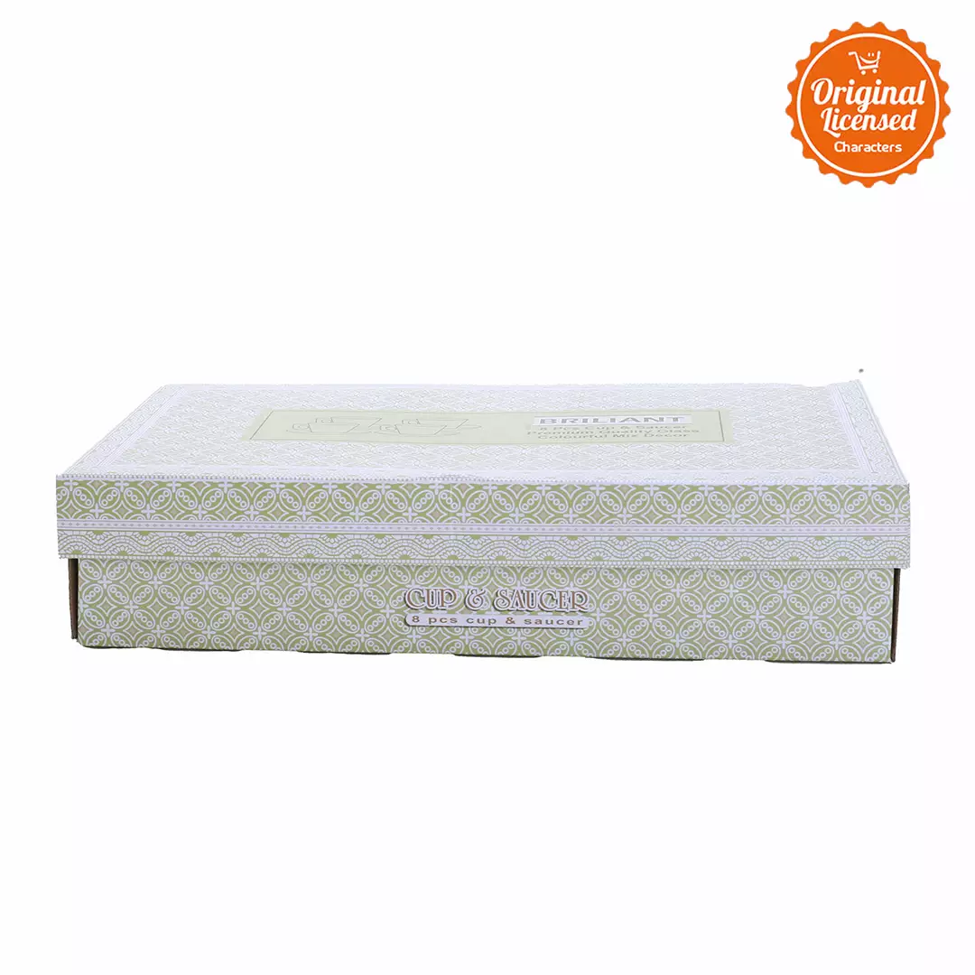 Briliant 8pcs Cup and Saucer Set Summer Blue Rose A