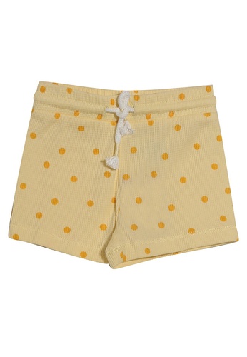 FOX Kids & Baby yellow Light Yellow Waffle Jersey Shorts E5585KAC51E8D9GS_1