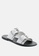Rag & CO. white Leather Flat Sandal with Buckle Straps F88E4SHFF269F4GS_2