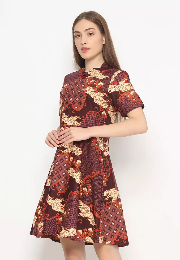 Hadinata Batik Wanita Dress Furing Cinta Caraka