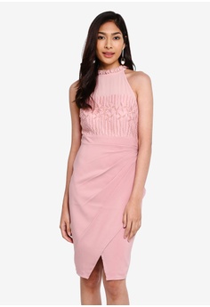 Paper Dolls Blush Floral Lace Dress High Quality F9d77cef74