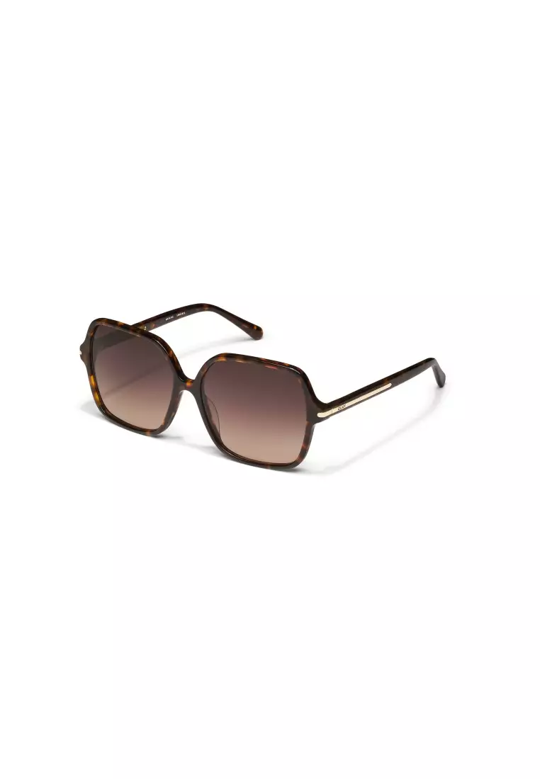 QUAY Press Tour Sunglasses - Neutral Tort/Dark Fawn