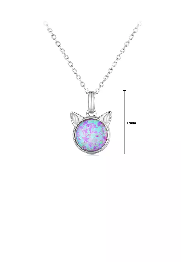 Cat top pendant necklace