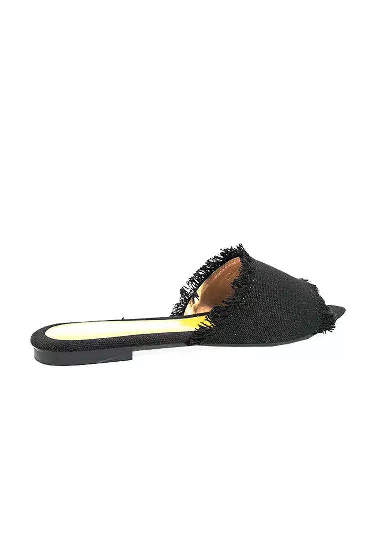 Women's Flats Sandals LX 27342 Black C54