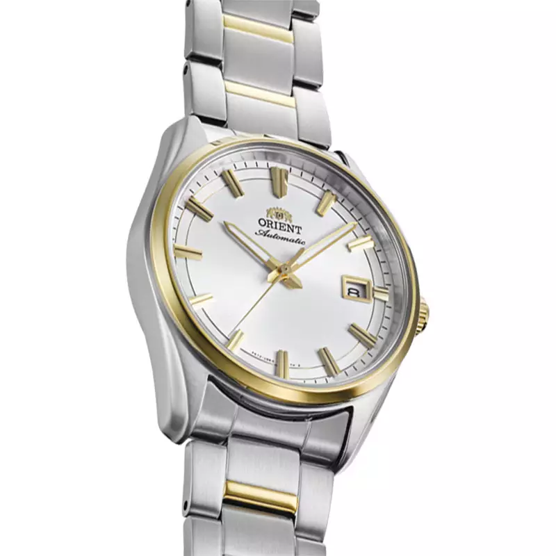 Jam Tangan Pria Orient Contemporary RA-AC0R01S Stretto Date Silver White Dial Metal Strap